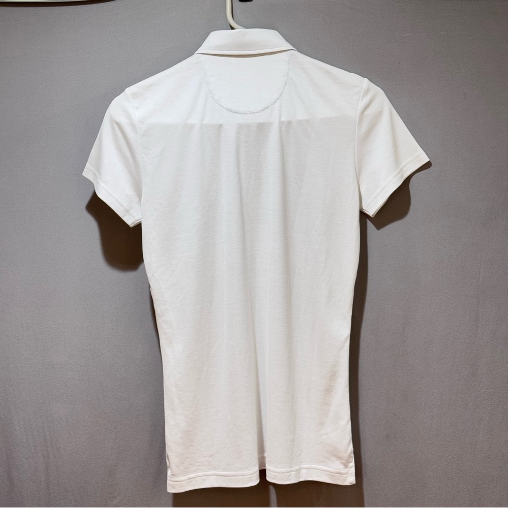 Clover Bobby Jones Womens Solid Supreme Short Sleeve Polo Shirt White Size S NWT - Picture 8 of 16